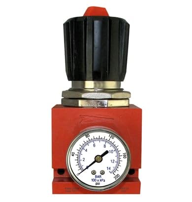 20 CFM, Tsunami 1/4" NPT Industrial Combination Water Separator Particulate Filter, Air Pressure Regulator & Lubricator Oiler