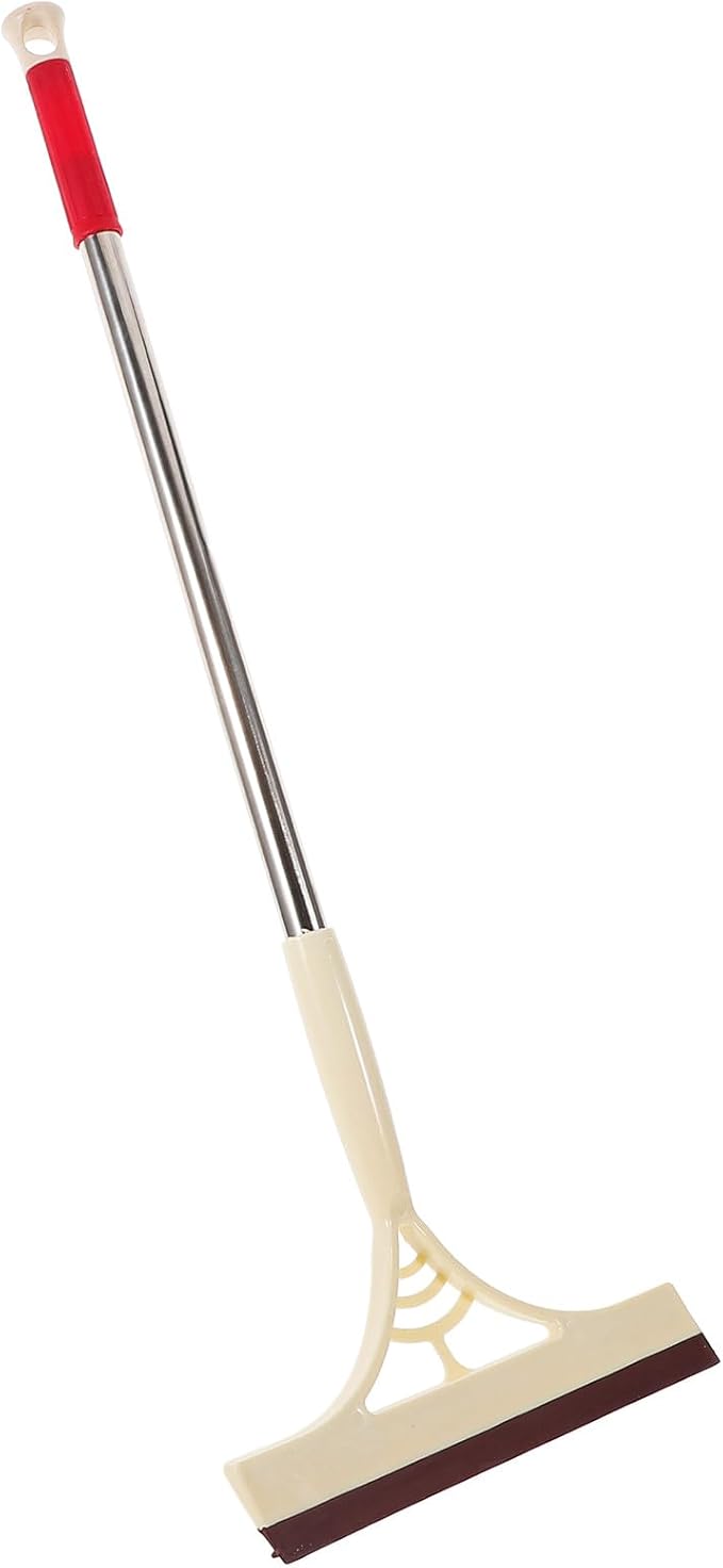 Multifunction Window Squeegee and Floor Wiper, Khaki Glass Cleaner Tool with Wet and Dry Use, Bathroom and Car Windshield Scrubber for Home Cleaning