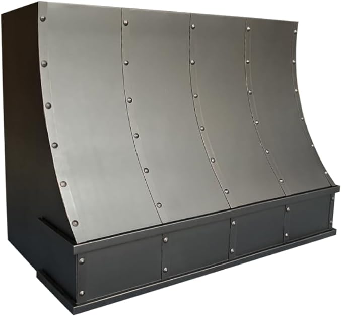 CT Copper Tailor Sloped Copper Vent Hood Wall Mount,54'' W,27''H,1260 CFM Exhaust Fan,Stainless Steel Vent,LED Light,Dishwasher-Safe Baffle Filters,VH8TR1
