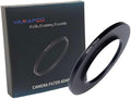 YAMAFOO 49mm to 72mm Step-Up Ring/Step Down Rings Filter Adapter for All Brands UV ND CPL Metal Ring Step-Up Rings Adapter Filter,Black (49-72)