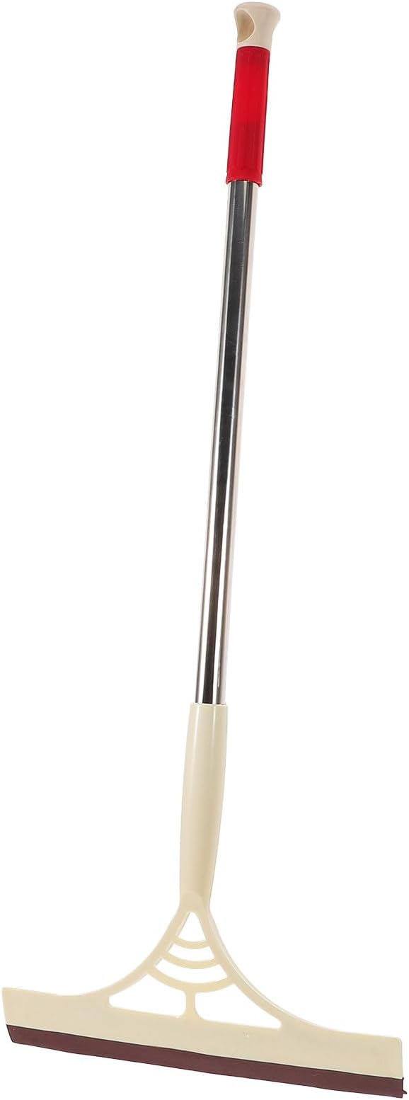 Multipurpose Window Cleaner Squeegee Scraper with Water and Dry Use, Khaki Floor and Shower Wiper for Bathroom, Kitchen, Tile, and Glass Cleaning