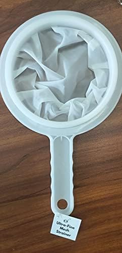 Kitchen Ultra-Fine Nylon Mesh Strainer I Plastic Sieve Fine Mesh Filter Spoon For Soy Milk Coffee Filter Milk Yogurt Juice Kefir Honey Wine coladores de cocina Kitchen Gadgets (400 Mesh)
