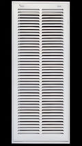 HVAC Premium 10 x 32 Duct Opening Steel Return Air Filter Grille, for 1-inch Filter, Removable Door, Flat Stamped HVAC Vent Cover Grille, Outer Dimensions 12.5 x 34.5
