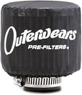 Sudopo Black Outerwear Prefilter with Top Round 3" Diameter 10-1100-01