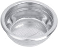 Coffee Filter Basket, 58mm Single Double Porous Filter Bowl Basket Semi Automatic Coffee Machine Bottomless Handle Filter for Portafilter Coffee Machine (For two persons)