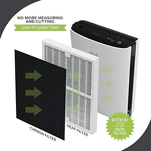 Replacement Idylis AC-2125 /AC-2126 Filters Compatible With Idylis Air Purifier AC-2125, AC-2126, iap-10-125, iapc-40-140, iap-10-150,Replacement idylis H13 IAF-H-100B Hepa Filter 2 Pack
