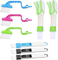 8pcs Window Groove Cleaning Brush Set Wet and Dry Scrubber Brushes for Window Gaps and Tracks Dust Removal Household Cleaning Tools