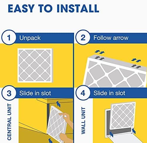 Aerostar 16.5x21.5x1 MERV 11 - 6 Count - Pleated HVAC, Furnace & Air Conditioner Filters - Removes Dust, Cold & Flu Germs, Lint, Mold, Pet Dander, Allergy-Causing Pollen, Smog & Smoke