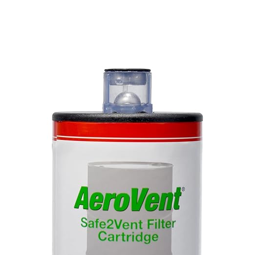 AeroVent Safe2Vent Replacement Filter Cartridge (Part #10004703) | (2 Filter Pack) | Easy-to-Install Carbon Filter for Aerosol Disposal Systems | Compliant in All 50 States | Made in USA