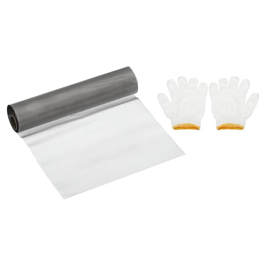 PATIKIL 40" L x 16" W Woven Wire Mesh, 120 Mesh 304 Stainless Steel Air Vent Filter Screen with Gloves for Window Security Vent Cover Filtration Animals Fence