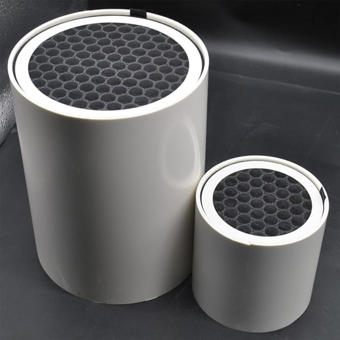 HEPA and Activated Carbon Composite Air Filter for PVC Pipes, Designed to Capture Smoke, Dust, and Harmful Particles in Air Outlet Systems (70mm)