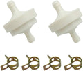 Strongthium Lawn Mower 1/4 Inch ID Inline Gas Fuel Filter Replacement for Briggs Stratton Craftsman Toro 394358s 56679 394358 394358B 7014359YP 56679MA x2 with Fuel Clamps x4