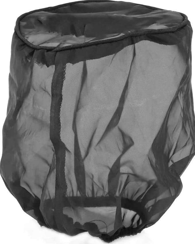 Black Cold Air Intake Cone Replacement Performance Washable Clamp-on Dry Filter with Sock Protective Cover Mesh Dustproof Bag (3")