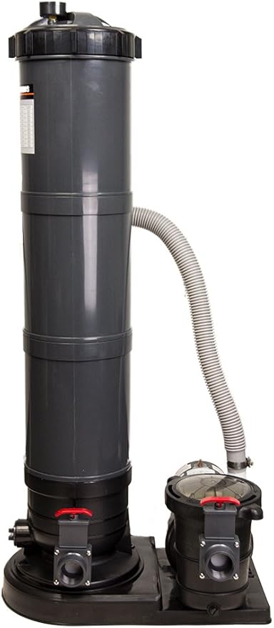 Rx Clear 1 HP Radiant PRC120 | Filtration System for Above-Ground Swimming Pools Up to 25,000 Gallons | 1 Horsepower Extreme Force Pool Pump | 115 Volt | 1 ½" Inch Threaded Ports