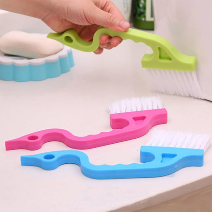8pcs Window Groove Cleaning Brush Set Wet and Dry Scrubber Brushes for Window Gaps and Tracks Dust Removal Household Cleaning Tools