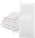 Segarty Media Bags for Aquarium Filter, 10 Pack 0.15mm Extra Fine Mesh 7.7 x 3 Reusable White Nylon Net Bags with Plastic Zipper for Charcoal, Bio Balls, Ceramic Rings, Activated Carbon, Fish Tank