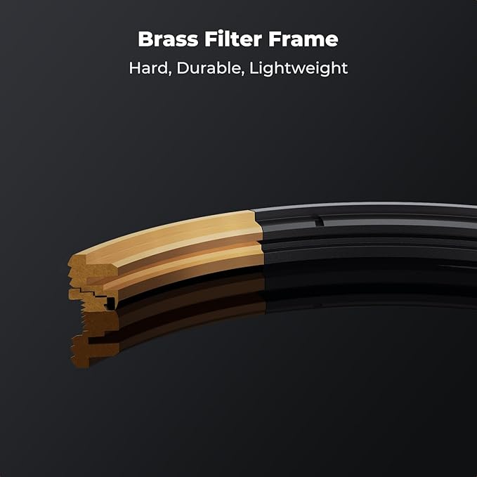 K&F CONCEPT Polarising Filter 62 mm CPL Filter Circular Slim Optical Glass HD Brass Frame Polarising Filter for 62 mm Sony Canon Nikon Fujifilm Lens Nano Xcel Pro