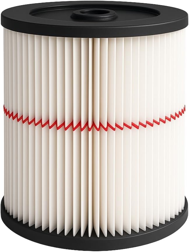 Nispira 9-17816 17816 Red Stripe Replacement HEPA Filter for Craftsman Craftsman Shop Vac Wet/Dry Vacuum 5/6/8/12/16/32 Gallon Larger, 1 Pack