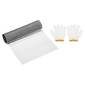 PATIKIL 40" L x 16" W Woven Wire Mesh, 100 Mesh 304 Stainless Steel Air Vent Filter Screen with Gloves for Window Security Vent Cover Filtration Animals Fence
