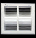 HVAC Premium 12 x 8 Duct Opening Steel Return Air Filter Grille, for 1-inch Filter, Removable Door, Flat Stamped HVAC Vent Cover Grille, Outer Dimensions 14.5 x 10.5