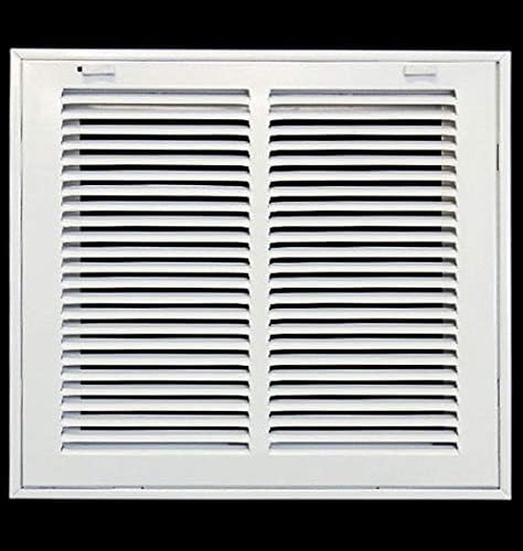 HVAC Premium 12 x 8 Duct Opening Steel Return Air Filter Grille, for 1-inch Filter, Removable Door, Flat Stamped HVAC Vent Cover Grille, Outer Dimensions 14.5 x 10.5
