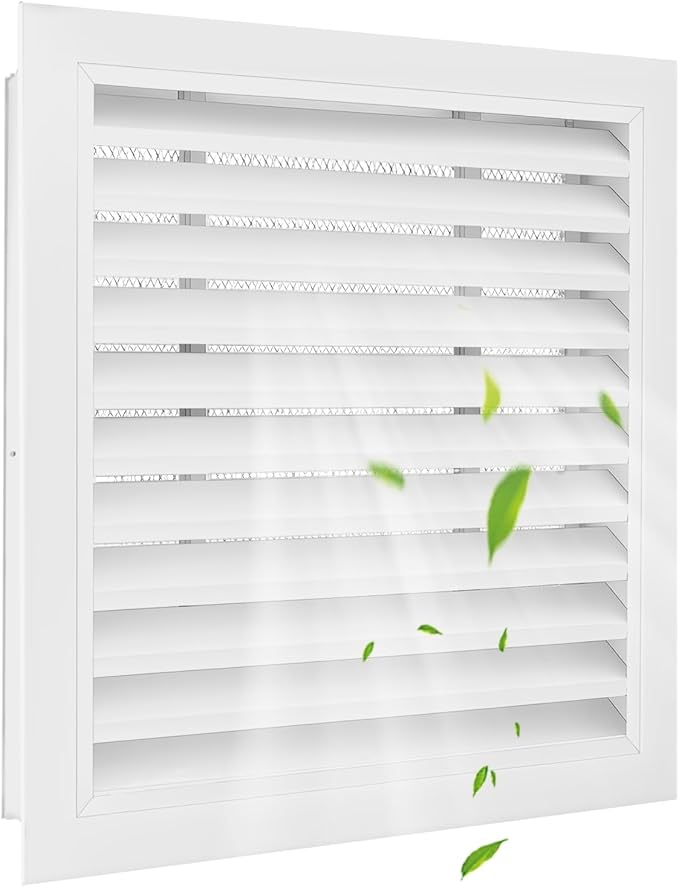 2-Pack Paintable Gable Vents - 18" x 18" Aluminum with Screen, Maximize Ventilation in Attics and Sheds, Vent Opening: 16" x 16"