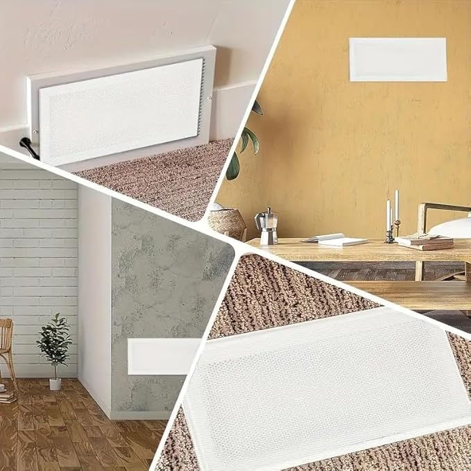 4 PCS White Magnetic Vent Covers -5"x11" Magnetic Air Vent Screen - for Floor/Wall/Ceiling Registers - Easy Install, Secure Fit - Durable(Fits Registers 5"to 6" Width x 11" to12.5"Length)