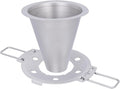 iBasingo Titanium Coffee Filter Pour Over Coffee Dripper with Foldable Holder Metal Cone Filter Paperless Reusable Portable for Home, Work, Outdoor Travel, Camping Ti6004P