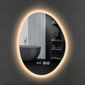 Inner Sand Smart Illuminated LED Bathroom Mirror, Wall Mounted Multifunction Bathroom Vanity Mirror with Dimmable Brightness | Sensor Touch | Demister Pad | Time Temperature(Time+Defog+Dimmable,60x80c