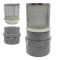 1.5" Stainless Steel Filter Cover Connected to 1.5 inch/DN40 Grey PVC Filter Water Pipe, Suction Strainers Used to Remove Debris and Reduce Solid Entry（1pcs）