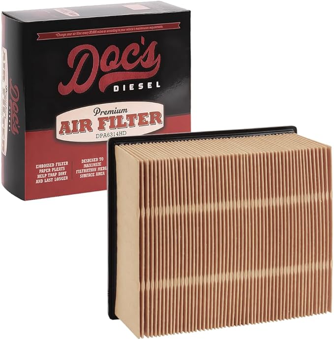 Doc's Diesel Engine Air Filter 6-Pack DPA6314-6 | Compatible with RAM 6.7L Cummins 2500, 3500, 4500, 5500 2007+ | Replaces 53034051AB