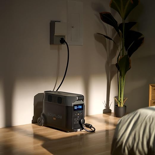 EF ECOFLOW Solar Generator 120V/3.6KWh DELTA Pro with 400W Portable Solar Panel, 23% High Efficiency, 5 AC Outlets, 3600W Portable Power Station for Home Backup Outdoors Camping RV Emergency