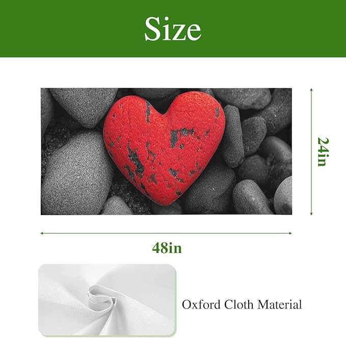 Fluorescent Light Covers for Ceiling Lights Love Heart Stone Magnetic Light Filters 1 Pack 4x2 ft Black Red Ceiling Lights Cover for Classroom Office School Home Drop Lamp Decor