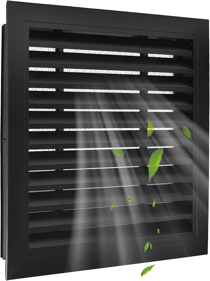 2-Pack 14"x14" Gable Vent - Premium Aluminum，Shed Vents with Screen, Ideal for Gables, Wall, and Attics - Vent Opening 12"x12" - Boost Ventilation and Guard Against Moisture
