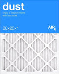 AIRx PREMIUM DUST Series MERV 8 Pleated Furnace Air Filter - Made in the USA - Box of 6-20x25x1