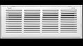 HVAC Premium 22 x 6 Duct Opening Steel Return Air Filter Grille, for 1-inch Filter, Removable Door, Flat Stamped HVAC Vent Cover Grille, Outer Dimensions 24.5 x 8.5