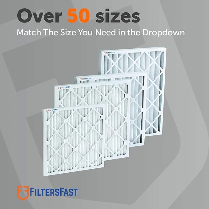 Filters Fast 12x36x1 Air Filter Merv 13, 1" AC Furnace Air Filters, Made in the USA, Actual Size: 11.75" x 35.75" x 0.75, 6 Pack