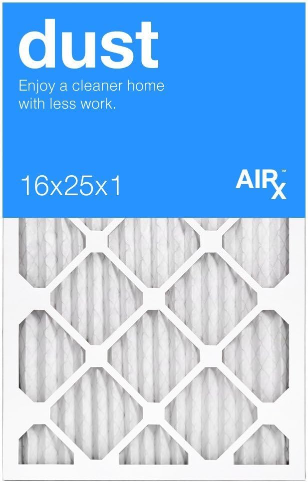AIRX FILTERS WICKED CLEAN AIR. DUST 16x25x1 MERV 8 Pleated Air Filter - Made in the USA - Box of 6