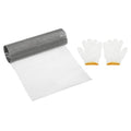 PATIKIL 40" L x 16" W Woven Wire Mesh, 60 Mesh 304 Stainless Steel Air Vent Filter Screen with Gloves for Window Security Vent Cover Filtration Animals Fence