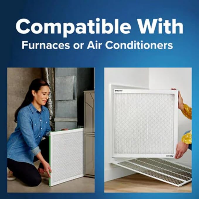 Filtrete 20x21.5x1 AC Furnace Air Filter, MERV 8, MPR 700, Tough on Pollen, Easy on Airflow, 3-Month Pleated 1-Inch Electrostatic Air Cleaning Filter, 4-Pack (Actual Size 19.69 x 21.19 x 0.81 in)