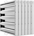 Hood Filters 430 Stainless Steel 19.5W x 19.5H Inch, 4 Grooves Commercial Hood Filters, Commercial Kitchen Range Hood Filter for Grease Rated Commercial Kitchen Exhaust Hoods, 6 Pack
