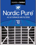 Nordic Pure 20x25x5 (Actual Size: 19 3/4 x 24 1/4 x 4 7/8) Air Bear Air Filter Replacement MERV 12 Pleated + Carbon 1 Pack