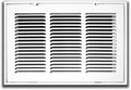 12" X 12" Steel Return Air Filter Grille for 1" Filter - Removable Face/Door - HVAC Duct Cover - Flat" Stamped Face - White [Outer Dimensions: 14.5 X 13.75]