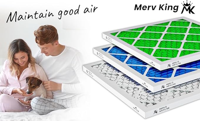 MervKing 16x20x1 Air Filter Actual Size: 15.7" x 19.7" x 0.75" MERV 13 MPR 1500-1900 | MADE IN USA | 4-Pack | Pleated HVAC AC Furnace Replacement