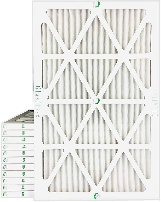 Glasfloss ZL 12x25x1 MERV 13 (FPR 10) Air Filters for AC and Furnace. Case of 12. Actual Size: 11-1/2 x 24-1/2 x 7/8