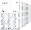 AIRx Air Filter MERV 13 Pleated HVAC AC Furnace Air Filter, Health 12-Pack, Made in the USA - 16x25x1 Furnace Filter