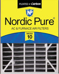 Nordic Pure 20x25x5 (Actual Size: 19 3/4 x 24 1/4 x 4 7/8) Air Bear AC Filter Replacement MERV 10 Pleated + Carbon 1 Pack