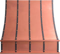CT Copper Tailor Sloped Copper Vent Hood Wall Mount,54'' W,42''H,1260 CFM Exhaust Fan,Stainless Steel Vent,LED Light,Dishwasher-Safe Baffle Filters,VH8TR1