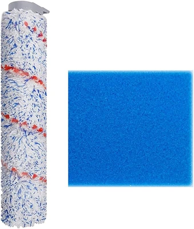 Hand-held Floor Scrubbers Roller Brush Hepa Filter Sponge Parts。Compatible for Tineco IFloor S/IFloor / HF10E-01 。Wet Dry Vacuum Cleaner Replacement Spare (Color : Set F)