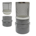 3/4" Stainless Steel Filter Cover Connected to 3/4" DN20 Grey PVC Water Pipe, Suction Strainers Used to Remove Debris and Reduce Solid Entry(1pcs)